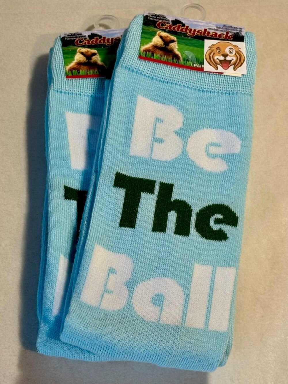 2 Pairs Caddyshack Novelty Crew Socks Size 6-12/13 OSFM